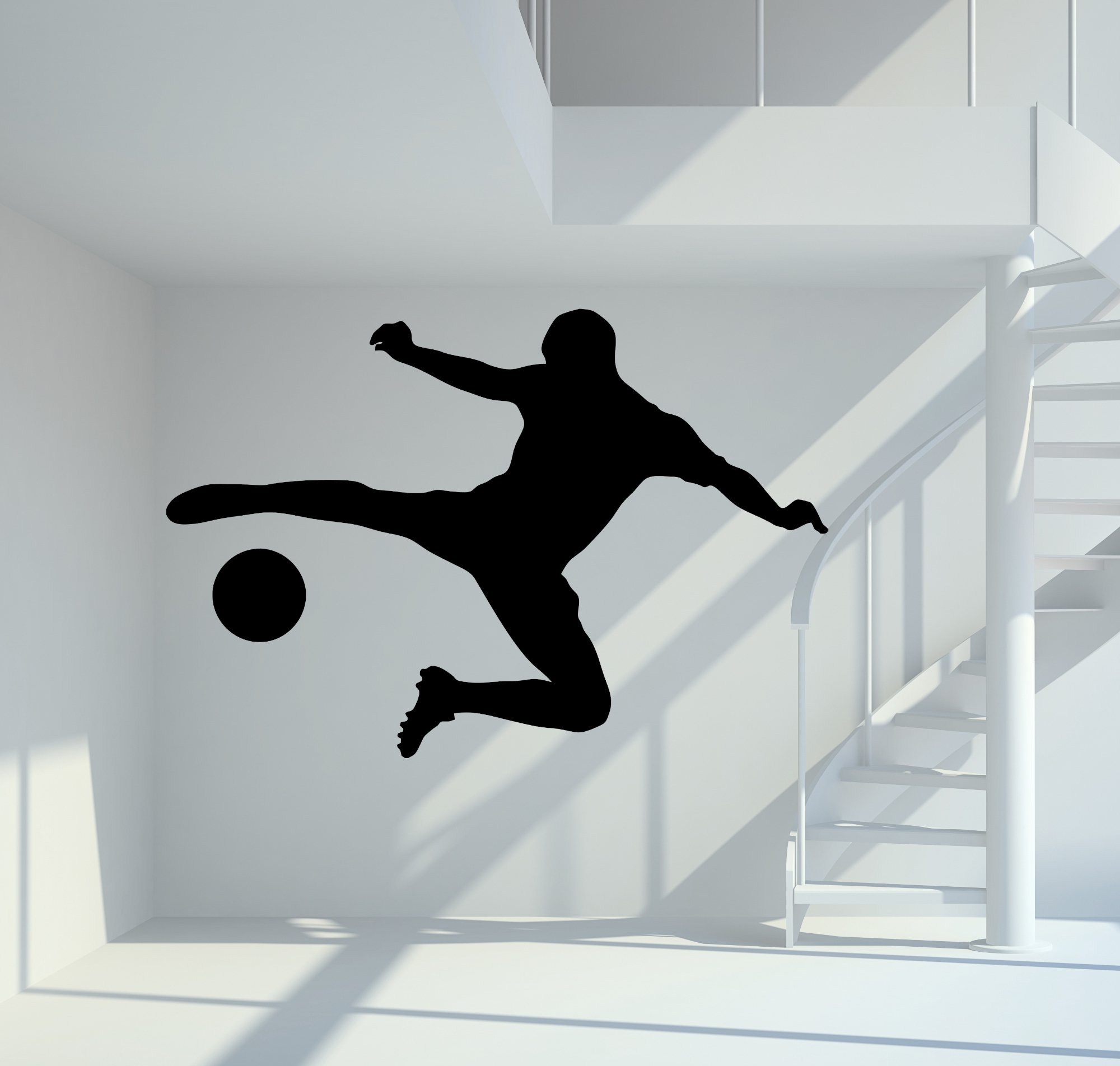 10011 Fußball Silhouette Wandtattoo